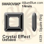 施华洛世奇 天宇 平底石 (2520) 8x6mm - 透明白色 白金水银底