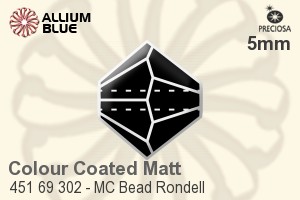 Preciosa MC Bead Rondell (451 69 302) 4.7x5mm - Color (Coated Surface Effect)