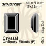 Swarovski Step Cut Fancy Stone (4527) 8x6mm - Color With Platinum Foiling
