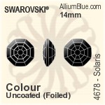 スワロフスキー Solaris ファンシーストーン (4678) 8mm - カラー 裏面プラチナフォイル