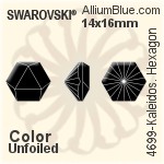 Swarovski Kaleidoscope Hexagon Fancy Stone (4699) 14x16mm - Crystal Effect Unfoiled