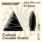 施華洛世奇 三角形 花式石 (4717) 15.5mm - 白色（半塗層） 白金水銀底