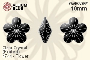 施華洛世奇 Flower 花式石 (4744) 10mm - 透明白色 白金水銀底