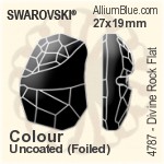 施华洛世奇 Divine Rock Flat 花式石 (4787) 19x13mm - Clear Crystal With Platinum Foiling
