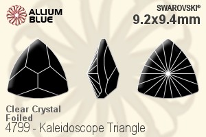 施华洛世奇 Kaleidoscope Triangle 花式石 (4799) 9.2x9.4mm - 透明白色 白金水银底