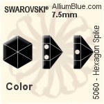 Swarovski Hexagon Spike (Two Holes) Bead (5060) 5.5mm - Color
