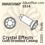 Swarovski Rivet (53005), Gold Plated Casing, With Stones in SS34 - Colors