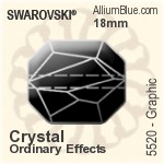 施華洛世奇 Fish 串珠 (5727) 18mm - Crystal (Ordinary Effects)