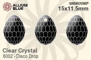 Swarovski Disco Drop Pendant (6002) 15x11.5mm - Clear Crystal