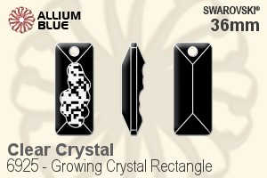 スワロフスキー Growing Crystal Rectangle ペンダント (6925) 36mm - クリスタル