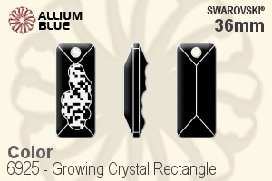 スワロフスキー Growing Crystal Rectangle ペンダント (6925) 36mm - カラー