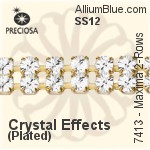 Preciosa Round Maxima 2-Rows Cupchain (7413 7174), Plated, With Stones in PP24 - Clear Crystal