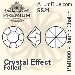 PREMIUM Round Chaton (PM1000) SS21 - Crystal Effect With Foiling