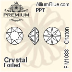 PREMIUM 33 Facets Chaton (PM1088) PP8 - Clear Crystal With Foiling