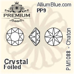 PREMIUM 33 Facets Chaton (PM1088) PP3 - Clear Crystal With Foiling