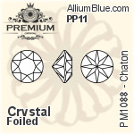 PREMIUM 33 Facets Chaton (PM1088) PP7 - Clear Crystal With Foiling