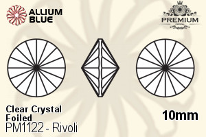 PREMIUM Rivoli (PM1122) 10mm - Clear Crystal With Foiling