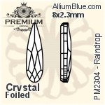 PREMIUM Pear Flat Back (PM2303) 8x5mm - Clear Crystal With Foiling