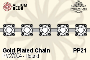 PREMIUM Round Cupchain (PM27004) PP21 - Gold Plated Chain