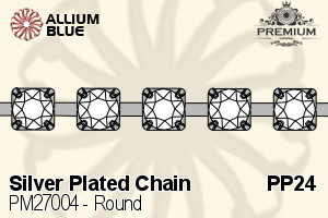 PREMIUM Round Cupchain (PM27004) PP24 - Silver Plated Chain