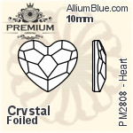 PREMIUM Heart Flat Back (PM2808) 6mm - Color With Foiling