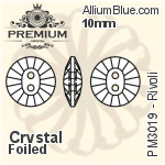 PREMIUM Rivoli Sew-on Stone (PM3019) 14mm - Crystal Effect With Foiling