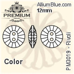 PREMIUM Rivoli Sew-on Stone (PM3019) 12mm - Color