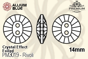 PREMIUM Rivoli Sew-on Stone (PM3019) 14mm - Crystal Effect With Foiling