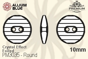 プレミアム ラウンド ソーオンストーン (PM3035) 10mm - クリスタル エフェクト 裏面フォイル