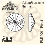 PREMIUM Rivoli Sew-on Stone (PM3200) 8mm - Color With Foiling