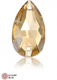 PREMIUM CRYSTAL Pear Sew-on Stone 18x11mm Crystal Golden Shadow F