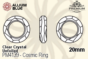 PREMIUM Cosmic Ring Fancy Stone (PM4139) 20mm - Clear Crystal Unfoiled