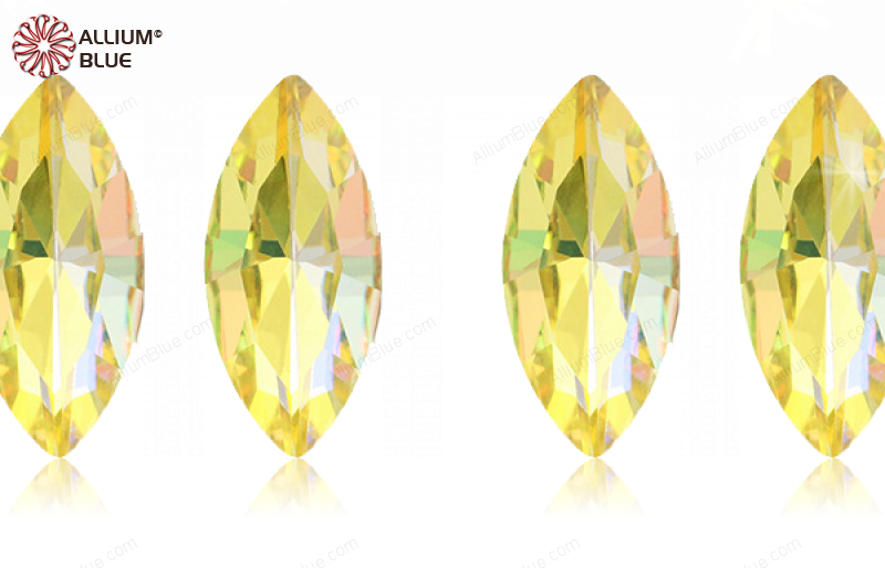 PREMIUM CRYSTAL Navette 15x7mm Jonquil Shimmer F