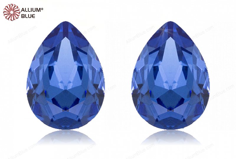 PREMIUM CRYSTAL Pear Fancy Stone 18x13mm Sapphire F