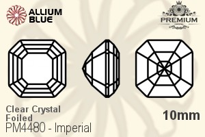 PREMIUM Imperial Fancy Stone (PM4480) 10mm - Clear Crystal With Foiling