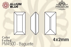 PREMIUM Baguette Fancy Stone (PM4500) 4x2mm - Color With Foiling