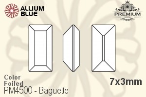 PREMIUM CRYSTAL Baguette Fancy Stone 7x3mm Peridot F