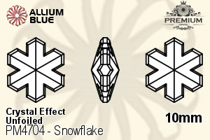 PREMIUM Snowflake Fancy Stone (PM4704) 10mm - Crystal Effect Unfoiled