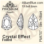 PREMIUM Slim Trilliant ファンシーストーン (PM4707) 13.6x8.6mm - Color フォイル