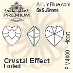 PREMIUM Heart Fancy Stone (PM4800) 4x4.5mm - Color With Foiling