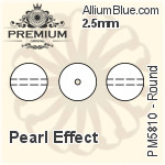 PREMIUM Round Crystal Pearl (PM5810) 5mm - Pearl Effect