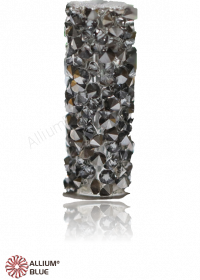 PREMIUM CRYSTAL Fine Rock Tube Bead 30mm Crystal Silver Night