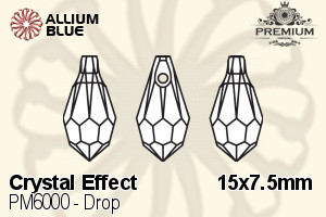 PREMIUM CRYSTAL Drop Pendant 15x7.5mm Crystal Aurore Boreale
