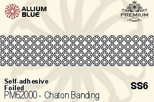 PREMIUM Chaton Banding (PM62000) 12mm - Self-adhesive With SS6 Stones