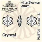 PREMIUM Snowflake Pendant (PM6704) 20mm - Clear Crystal