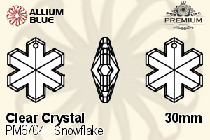 プレミアム Snowflake ペンダント (PM6704) 30mm - クリスタル