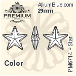 PREMIUM Star Pendant (PM6714) 29mm - Crystal Effect