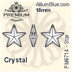 PREMIUM Star Pendant (PM6714) 18mm - Clear Crystal