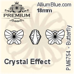 PREMIUM Butterfly Pendant (PM6754) 10mm - Crystal Effect