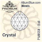 PREMIUM Ball Pendant (PM8558) 30mm - Clear Crystal